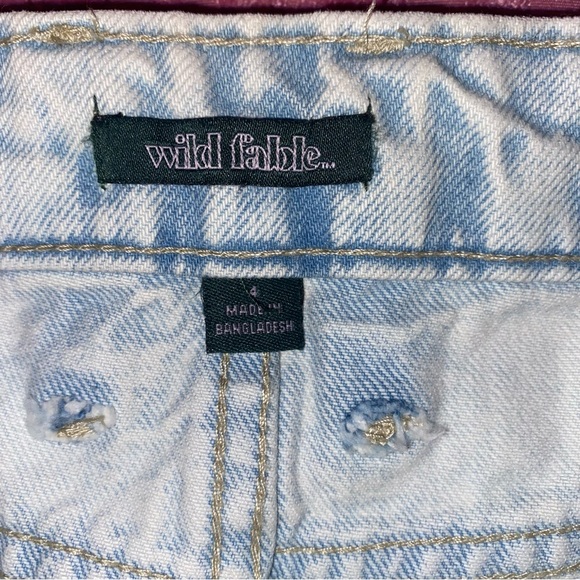 Denim Stretch Mini Skirt Target Wild Fable Light-wash Pockets 90s Y2K Small 4 - Picture 5 of 12